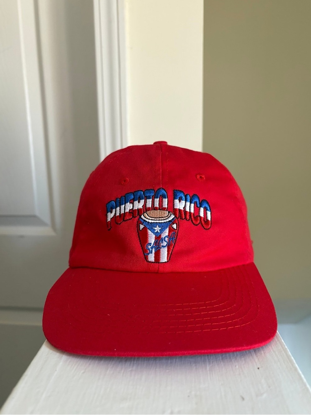 Puerto Rico embroidered Red & Blue Graphics unisex Hat